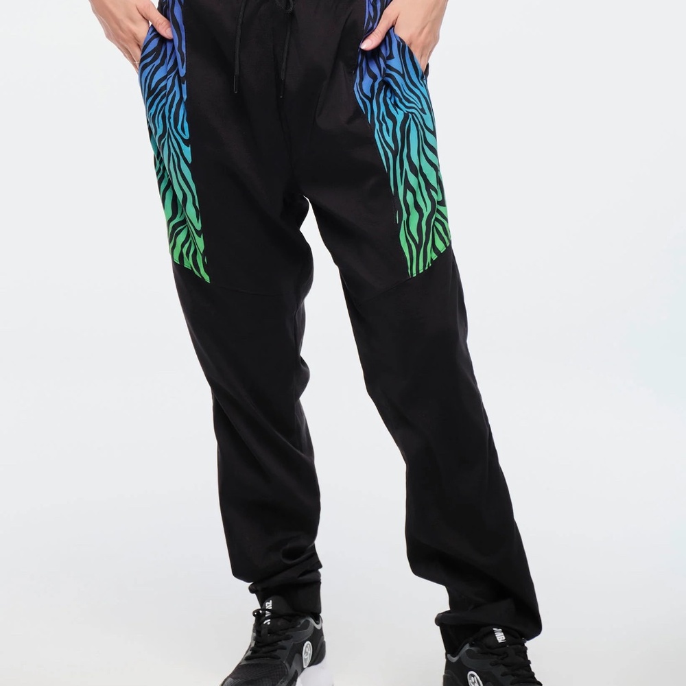 NWT Zumba Funscape Men's Woven Joggers, XL - Picture 5 of 10
